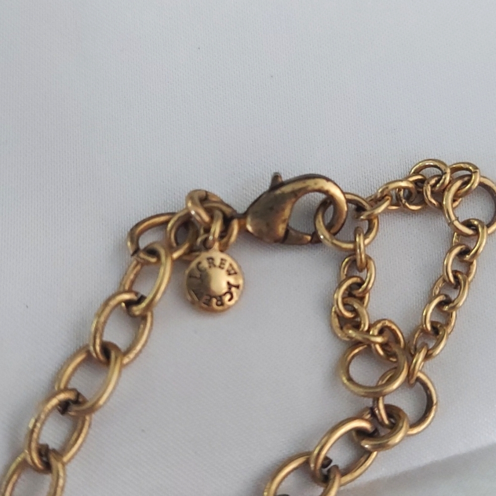 J. Crew Necklace Tagged Blue White and‎ AB crystals along with huge rhinestones. - Picture 5 of 6